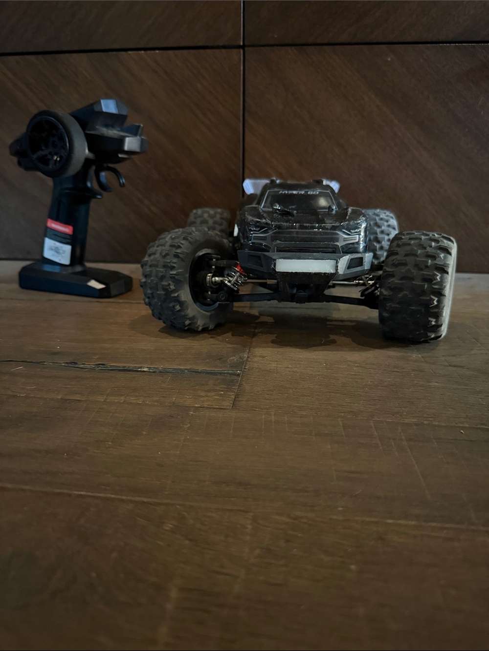 Kids Remote Control Monster Truck - Black Hyper Go
